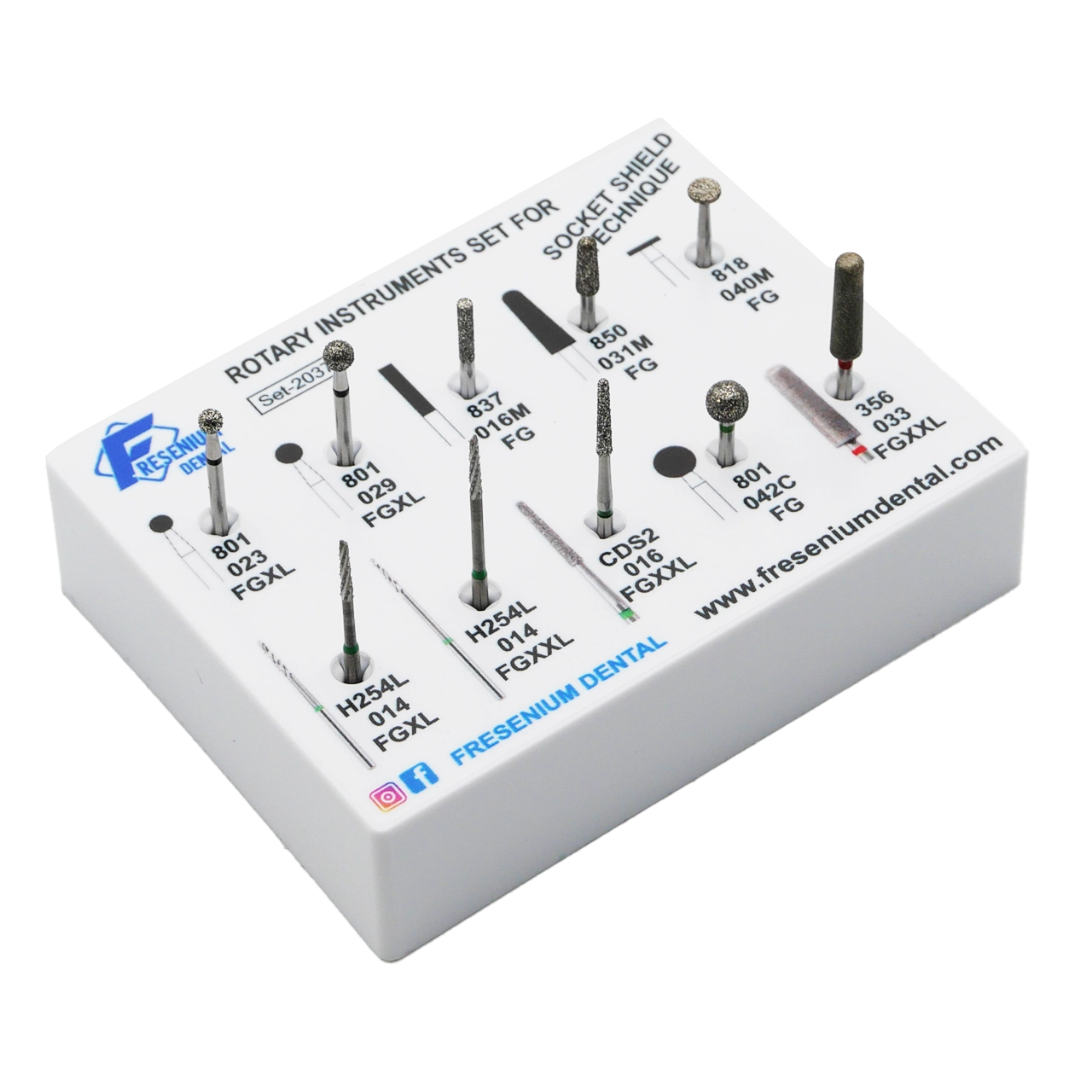 Kit Frese NTI per Socket Shield Technique – SET-2037